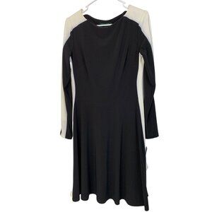 Lauren Ralph Lauren Womens Colorblock Dress Size 10 black Knit NWT 7750